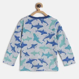 MINI KLUB Boys Grey Camouflage Printed Pockets T-shirt image 2