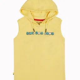 Gini and Jony Boys Graphic Printed Hood Cotton T-shirt image 2