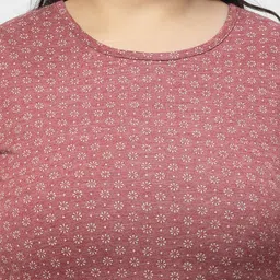 plusS Plus Size Floral Printed Cotton T-shirt image 2