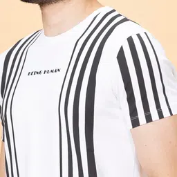 Being Human Striped Round Neck Short Sleeves T-shirt image 3