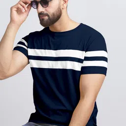 AUSK Men 3 Striped Henley Neck Pockets T-shirt image 2