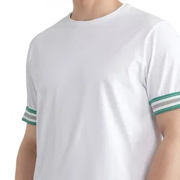 RARE RABBIT Men Striped Round Neck Cotton T-shirt image 5