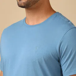 van heusen innerwear Van Heusen Men Solid Crew Neck Raw Edge T-shirt image 5