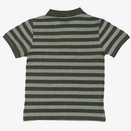 Bodycare Boys Striped Polo Collar Applique T-shirt image 2