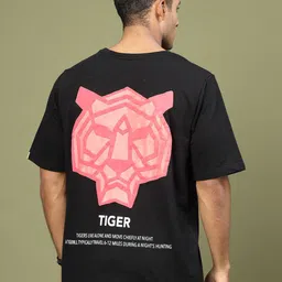 Rigo Printed Drop-Shoulder Sleeves Oversized Fit Cotton T-shirt image 4