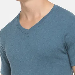 Macroman M-Series Men Pure Cotton V-Neck T-shirt image 4
