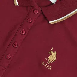 U.S. Polo Assn. Women Polo Collar Pique T-shirt image 2