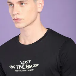 Flying Machine Crew Neck Glow In The Dark T-Shirt image 5