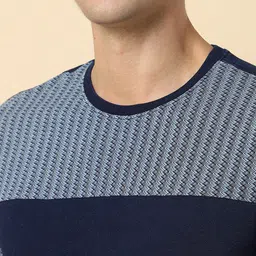 Allen Solly Colourblocked Cotton Slim Fit T-shirt image 2