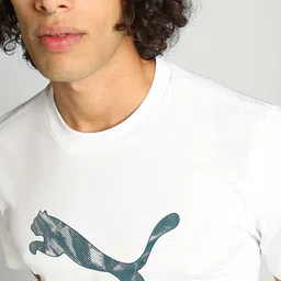 Puma Performance Cat Brand Logo Printed Slim-Fit T-Shirt image 2
