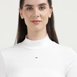 Tommy Hilfiger Women High Neck Pockets Slim Fit T-shirt image 2