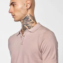 Snitch Men Solid Polo CollarT-shirt image 5