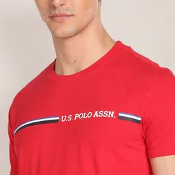 U.S. Polo Assn. Crew Neck Brand Logo Print T-Shirt image 2