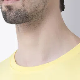 Friskers Men Yellow Typography Printed Raw Edge T-shirt image 4