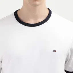 Tommy Hilfiger Men Solid Round Neck Cotton T-Shirt image 2