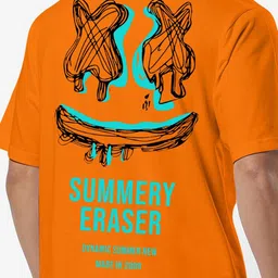 STATUS MANTRA Graphic Printed Oversized Pure Cotton T-shirt image 2