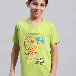 Monte Carlo Boys Pack Of 2 Typography Printed Pure Cotton T-shirts image 2