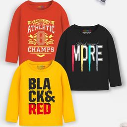 YK X Trampoline Boys Typography 3 Printed Applique T-shirt-picture-40