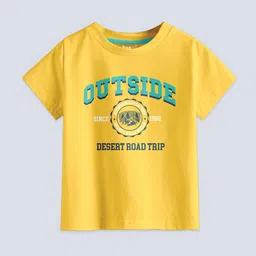 BAESD Boys Pack Of 3 Typography Printed Pure Cotton T-shirts image 2