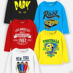 YK X Trampoline Boys Typography 5 Printed Applique T-shirt-picture-12