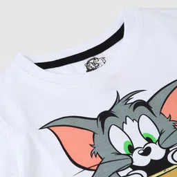 max Boys Tom & Jerry Printed Pure Cotton T-shirt image 2