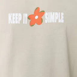 Trendyol Men Grey Typography Printed Drop-Shoulder Sleeves Cotton T-shirt image 2