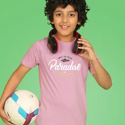 NUSYL Boys Typography Printed Round Neck T-shirt image 3