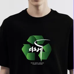 MISCHIEF MONKEY Graphic Printed Pure Cotton Oversized T-shirt image 2