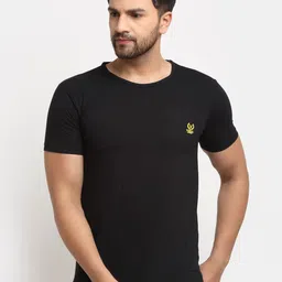 mack jonney VIMAL JONNEY Men Pack of 2 Grey & Black T-shirts image 3