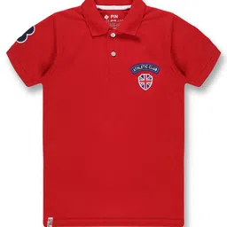 3PIN Boys Pack of 2 Polo Collar Cotton T-shirts image 2