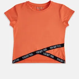 Pantaloons Junior Girls Coral Round Neck T-shirt image 4