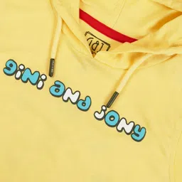 Gini and Jony Boys Graphic Printed Hood Cotton T-shirt image 3