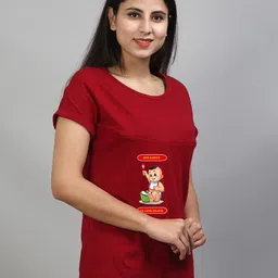 SillyBoom Graphic Printed Maternity T-Shirt image 2