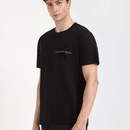 Calvin Klein Jeans Men Typography Printed Round Neck Cotton T-shirt image 2