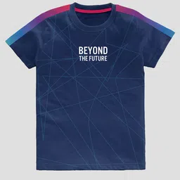 BAESD Boys Pack Of 2 Typography Printed Pure Cotton T-shirt image 3