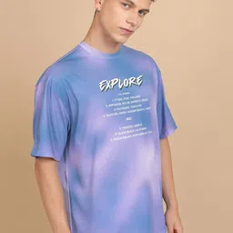 HIGHLANDER Unisex Typography Printed Drop-Shoulder Sleeves Oversized T-shirt image 3