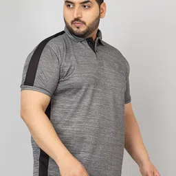 CHKOKKO Plus Size Polo Collar Sports T-shirt image 3