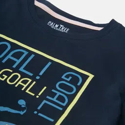 Palm Tree Boys Black Printed T-shirt image 3