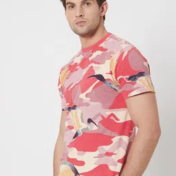 Mufti Camouflage Printed Slim Fit Pure Cotton T-shirt image 2