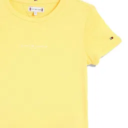 Tommy Hilfiger Girls Solid Round Neck Cotton T-shirt image 3