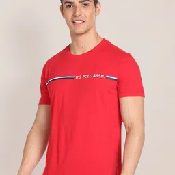 U.S. Polo Assn. Crew Neck Brand Logo Print T-Shirt image 3