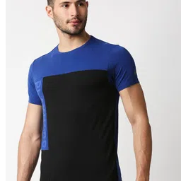 Pepe Jeans Men Blue Colourblocked Slim Fit T-shirt image 5