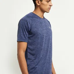 max Men Pack of 2 Black & Blue T-shirt image 3