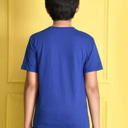 NUSYL Boys Blue Typography Printed T-shirt image 3