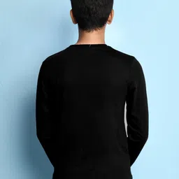 NUSYL Boys Black Placement Print T-shirt image 3