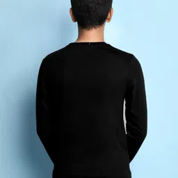 NUSYL Boys Black & Red Typography T-shirt image 2