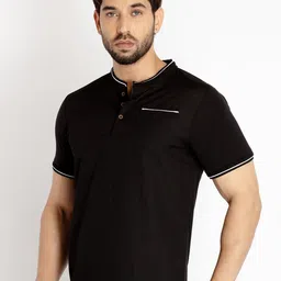Status Quo Men Henley Neck Cotton T-shirt image 2