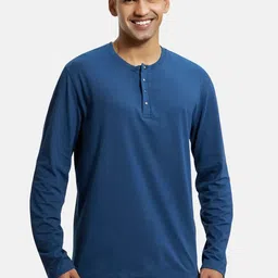 Jockey Men Cotton Henley Neck T-shirt image 3
