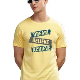 ADRO Men Typography Printed Applique T-shirt image 3