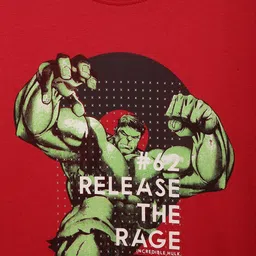 Octave Boys Red Printed Cotton T-shirt image 2